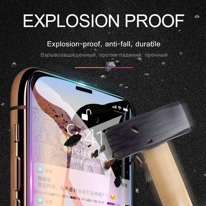 11D закругленные края защитное стекло на iPhone 7 8 6 S Plus закаленное для X XR XS XSMAX