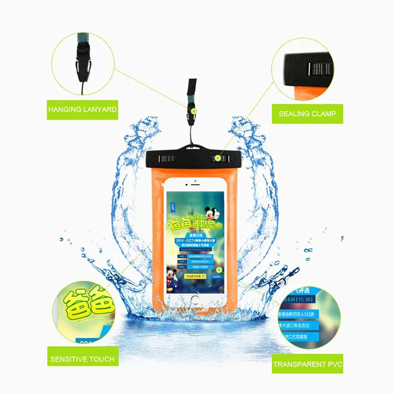 Универсальный ниже 6 0 дюймов Водонепроницаемый телефон сумки чехол для IPhone 7 8