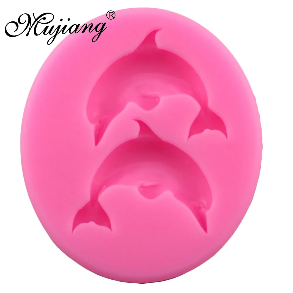 Mujiang Dolphin Silicone Mold 3D Fondant Soap Chocolate Candy Molds Sugarcraft Cake Decoration Tools Kitchen Baking Moulds CT666|baking mould|3d