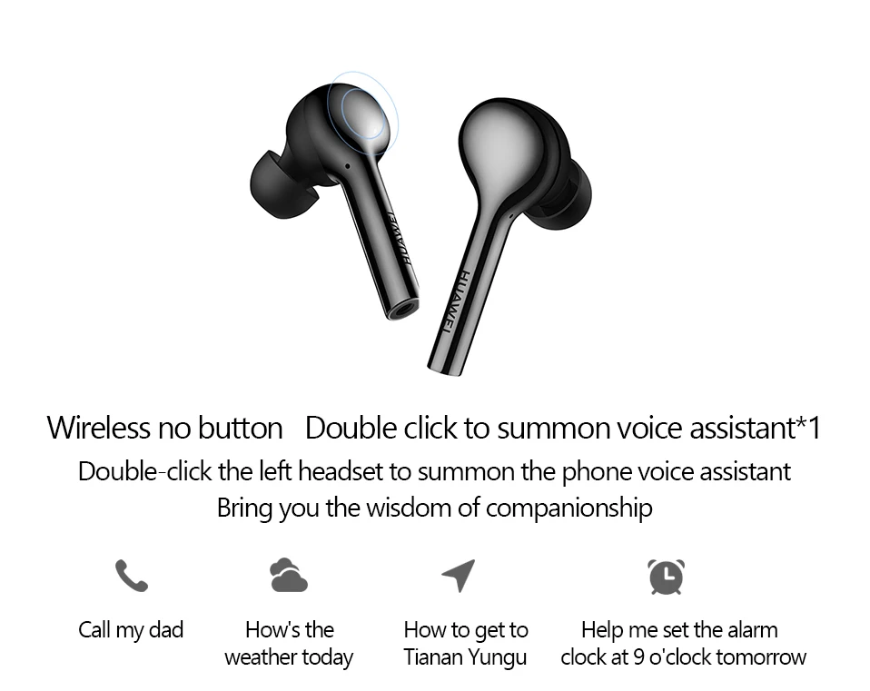 HUAWEI FreeBuds Lite Беспроводной Bluetooth наушники-вкладыши дважды щелкните стерео эффект Разделение каналов с зарядным устройством