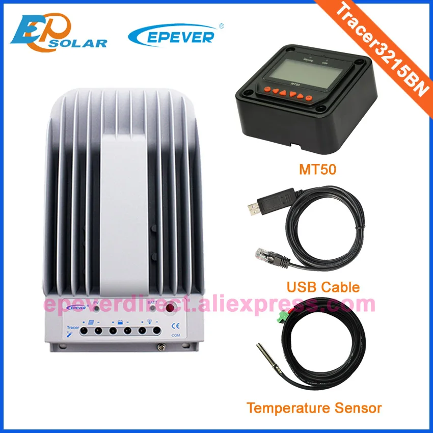 EPEVER MPPT Tracer3215BN 30A 30amp Солнечный контроллер MT50 дистанционный метр с USB и датчиком