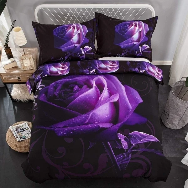 Новая мода с романтичной розой австралийская 3D картина маслом постельное 2/3 шт.