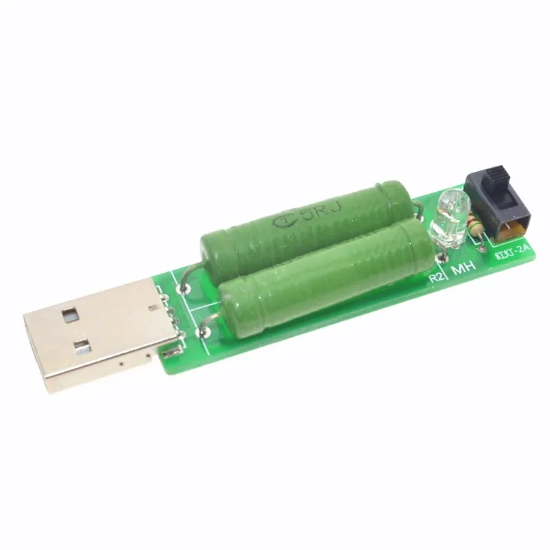 Бесплатная доставка USB мини разрядный нагрузочный резистор 2A/1A с переключателем