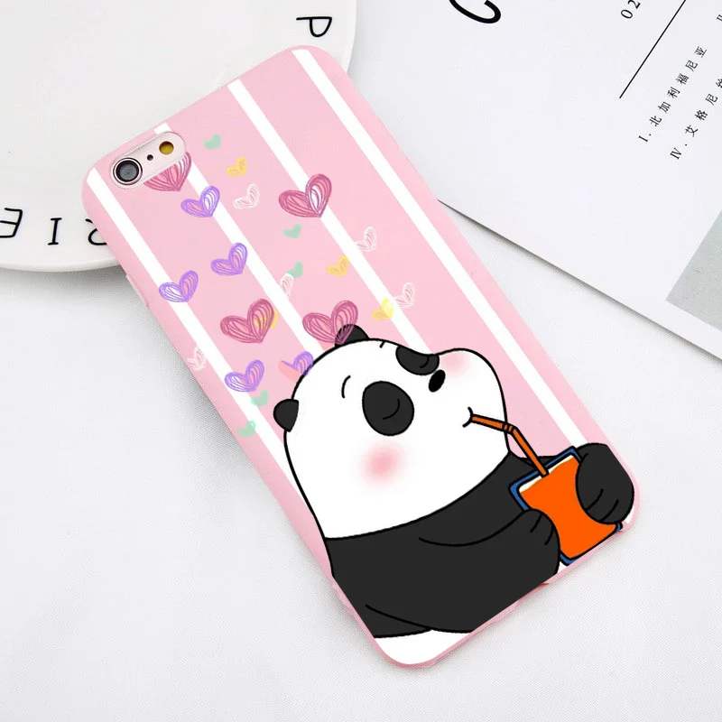 Чехол для телефона с забавным рисунком панды медведя кота для iPhone 7 7s 5 5S SE 6 6s 8 plus Xs XR 11 Pro Max SE, силиконовый чехол для телефона
