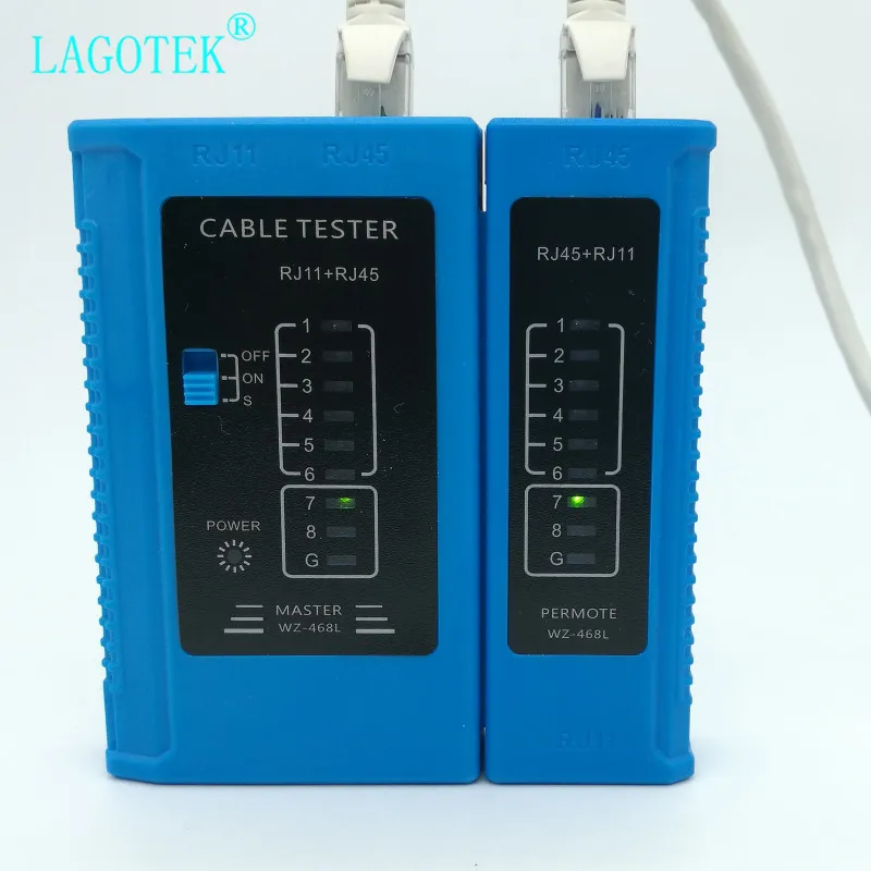 Профессиональный тестер RJ45 кабельного кабеля lan тестер сетевого кабеля RJ45 RJ11 RJ12 CAT5 CAT6 UTP тестер кабеля LAN Сетевой Инструмент
