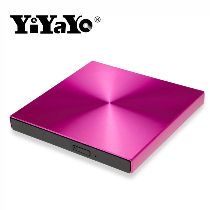 YiYaYo USB 3 0 внешний DVD проигрыватель из алюминиевого сплава CD-ROM тонкий портативный