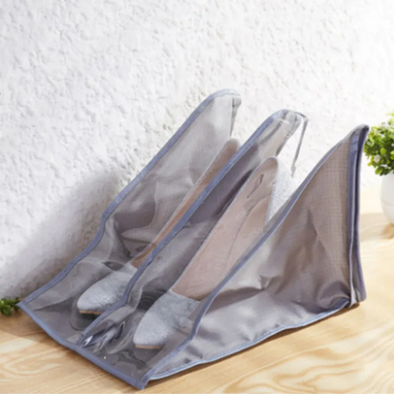

Portable Travel Supplies PVC Waterproof Shoes Bag Dustproof Hanging Save Space Tote Bag