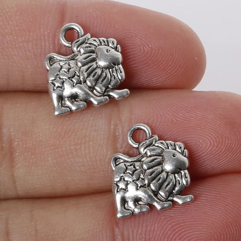 Wholesale 8pcs 12x14mm Zinc Alloy Antique Plated For Jewelry Bracelet Women Children Gifts Making Lion DIY Charms Pendants | Украшения и