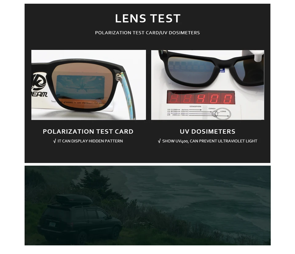 Солнцезащитные очки KDEAM с металлическими шарнирами, зеркальные, поляризационные, мужские, квадратные, спортивные, солнцезащитные очки, Матовая Мягкая оправа, для женщин, УФ-Защита, Чехол KD1302