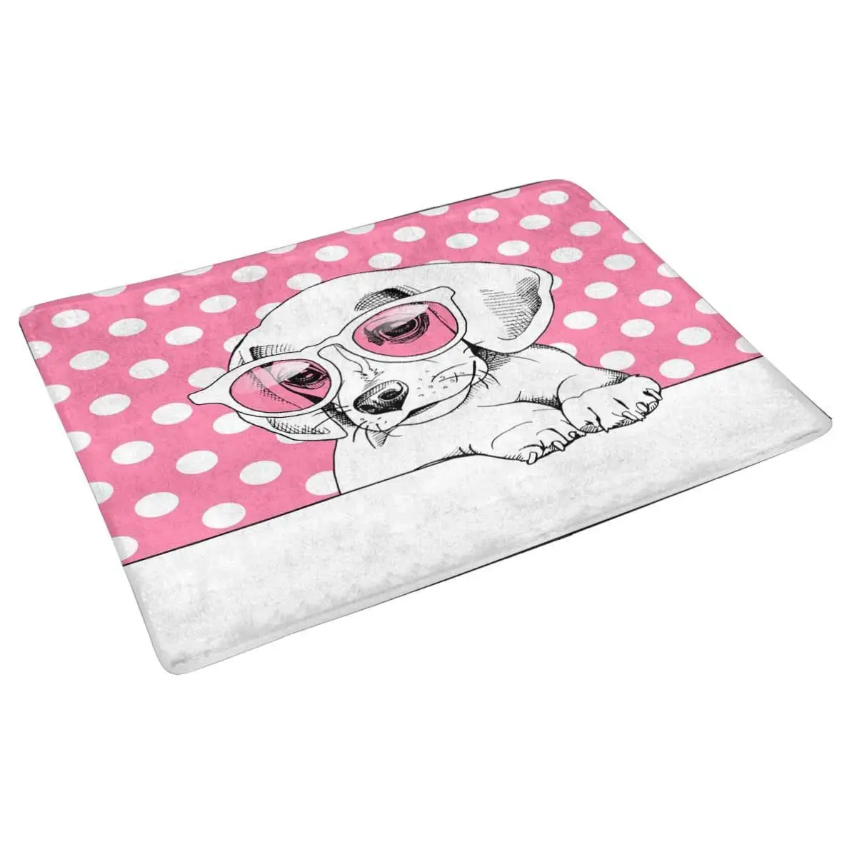 Бигль Щенок в розовых очках Anti-коврик дверь Home Decor крытый половик у двери
