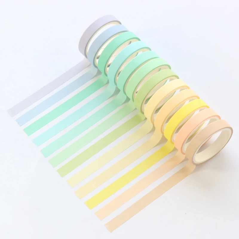 Domikee каваи мини Макарон японский акварель Васи бумажные ленты рулоны набор