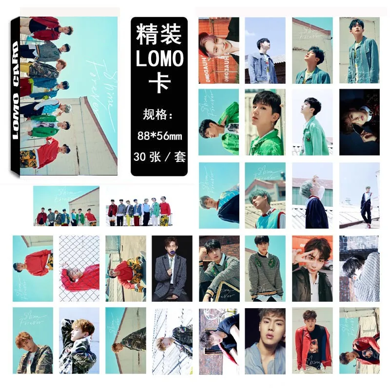 KPOP 2018 Горячая открытка MONSTA X фото карты k pop карта + постер с лирикой стикер 30 шт LOMO