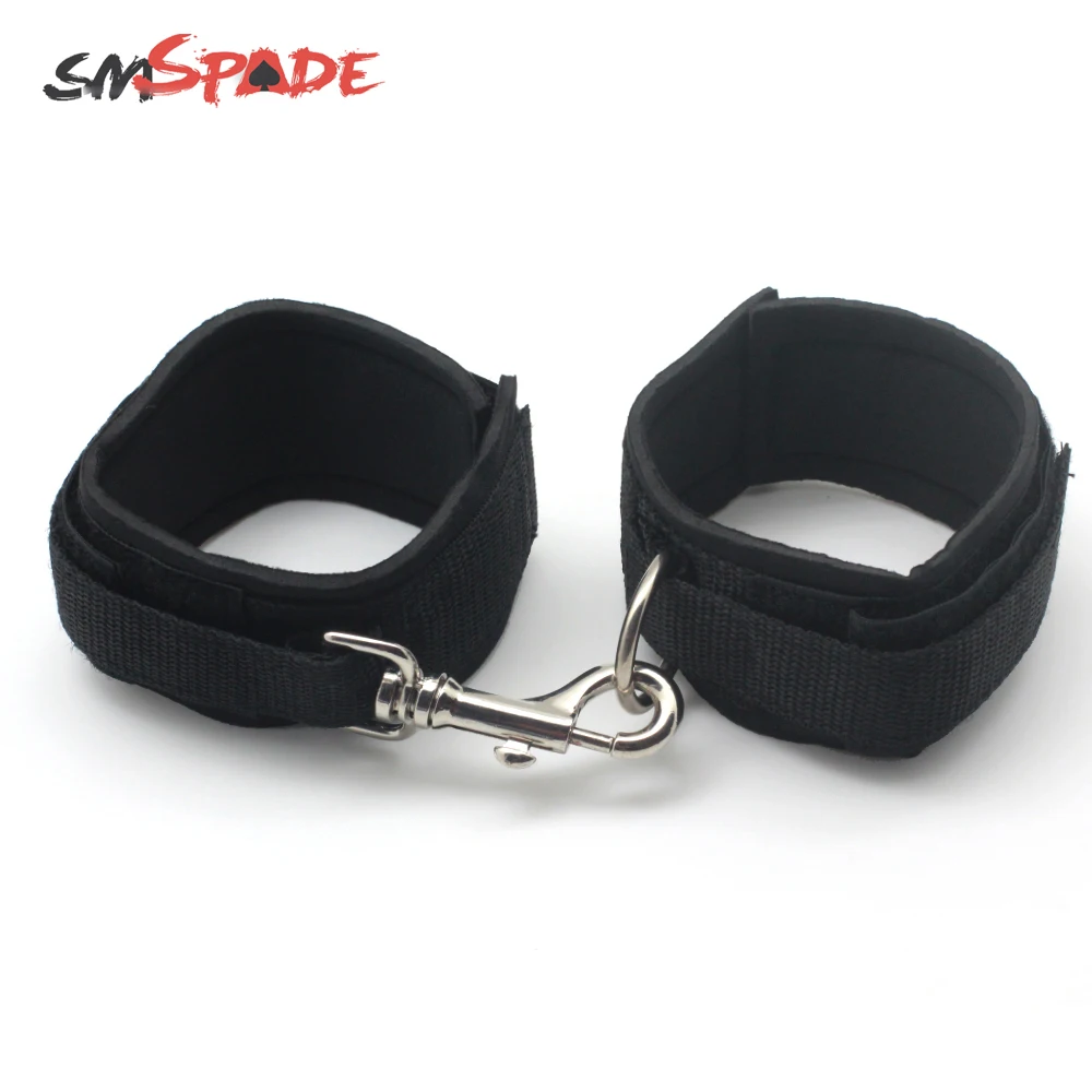 Черные нейлоновые наручные бандажные браслеты SMSPADE секс игрушки для взрослых