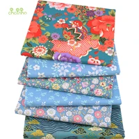 chainho6pcslotgreen floraltwill cotton fabricpatchwork clothesdiy sewingquilting fat quarters material for babychildren
