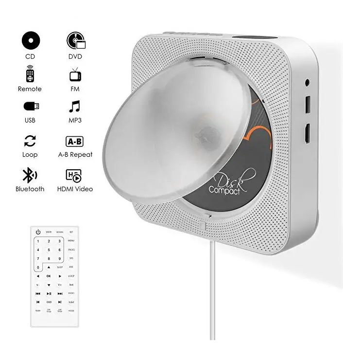 Dvd плеер Kustron с выходом HDMI 1080P для ТВ проигрывает dvd диски и компакт потяните