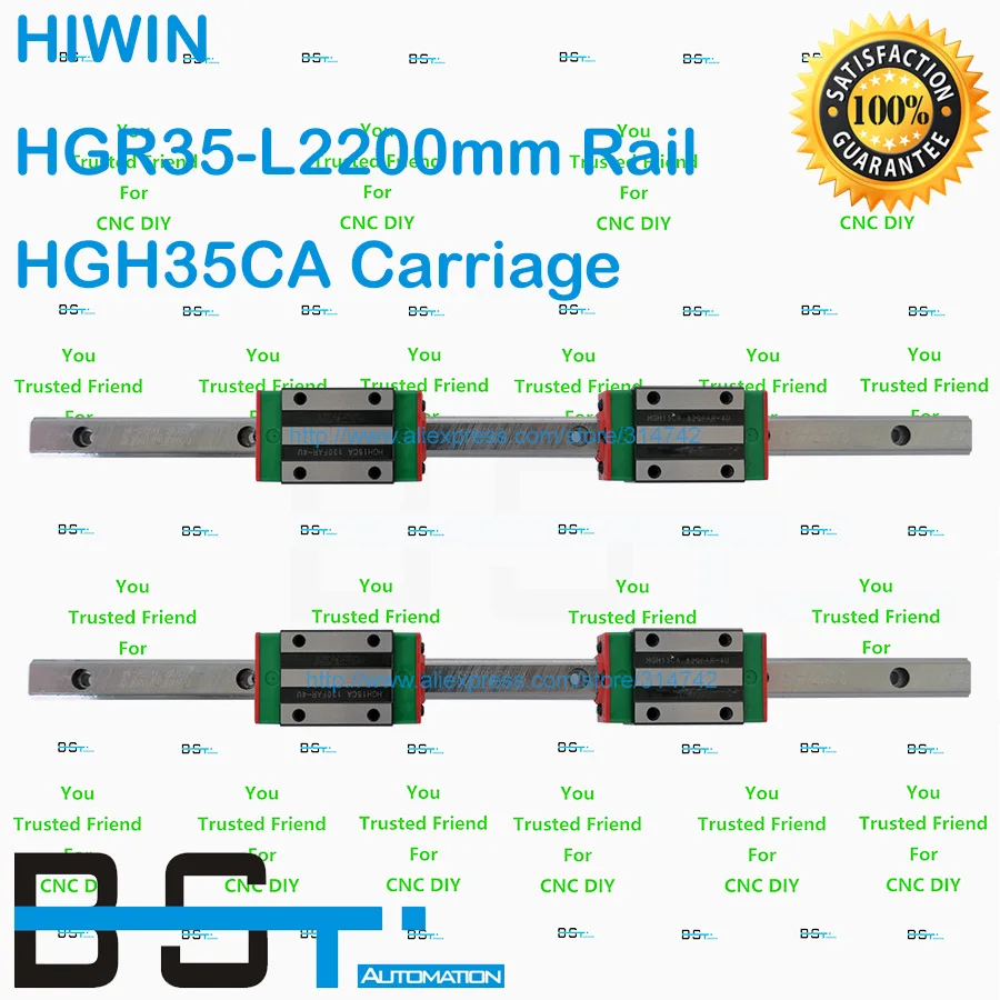 Подлинные линейные направляющие HIWIN 4 шт. x HGR35 L2200mm и 8 HGH35CA каретки|hiwin linear guide|linear