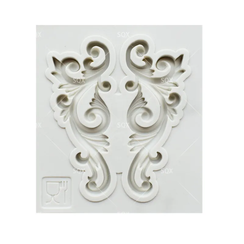 Рельефные европейские ретро формы для выпечки торта с мастикой силиконовые