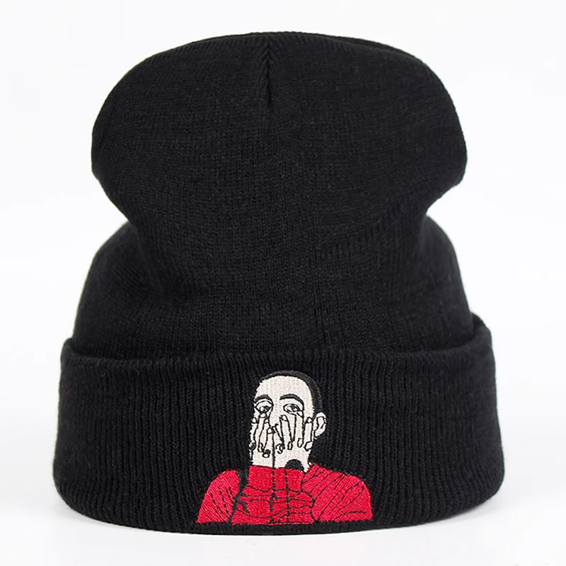 Mac Miller Beanie вышивка US Rapper Malcolm вязаная шапка McCormick вязанные шапочки Skullies теплые