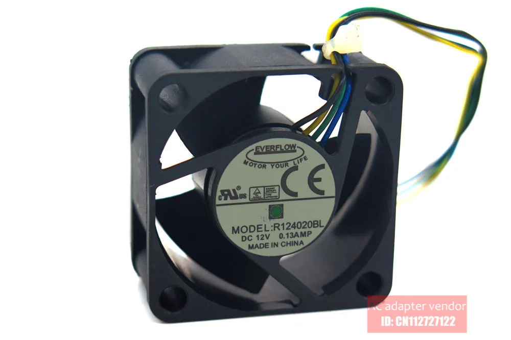 EVERFLOW R124020BL 4020 12V 0.13A двойной шарикоподшипник 4 провода Вентилятор охлаждения|cooling