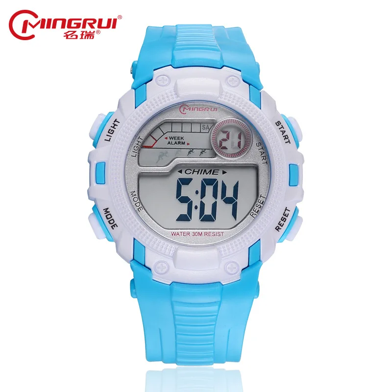 Цифровые часы MINGRUI детские водонепроницаемые силиконовые спортивные для