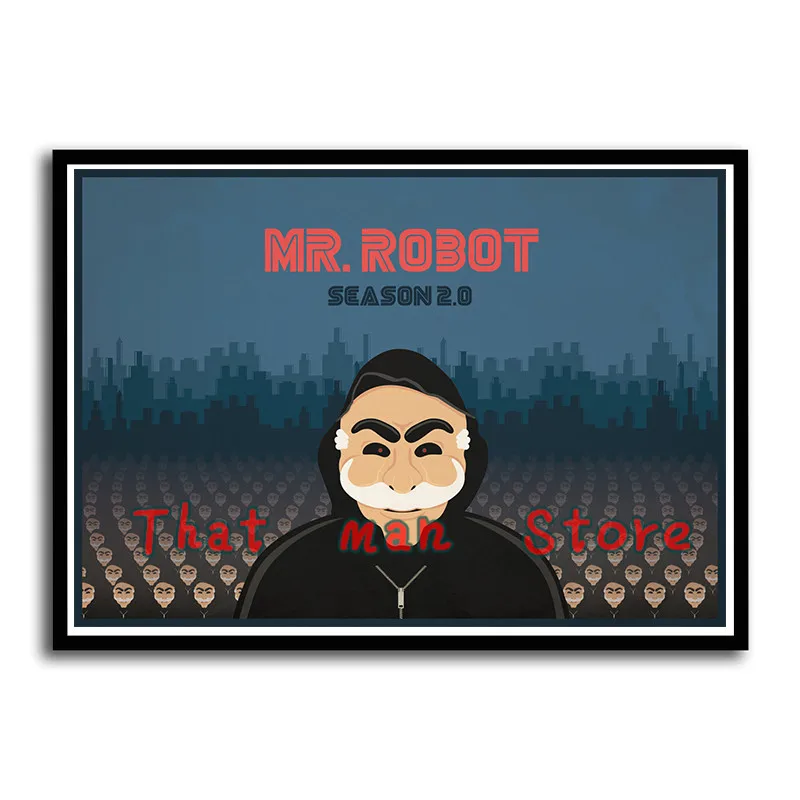 Постеры MR. ROBOT фотообои с белым покрытием печать украшение для дома гостиная