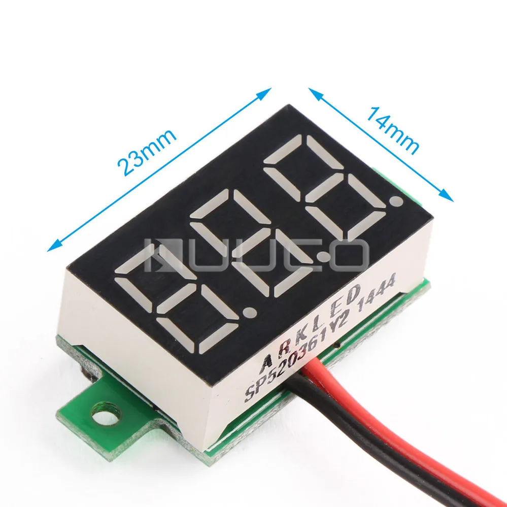 5 PCS/LOT Digital Meter DC 3.0~30V Green Led Display Voltmeter 12V 24V Voltage Meter/Tester | Инструменты