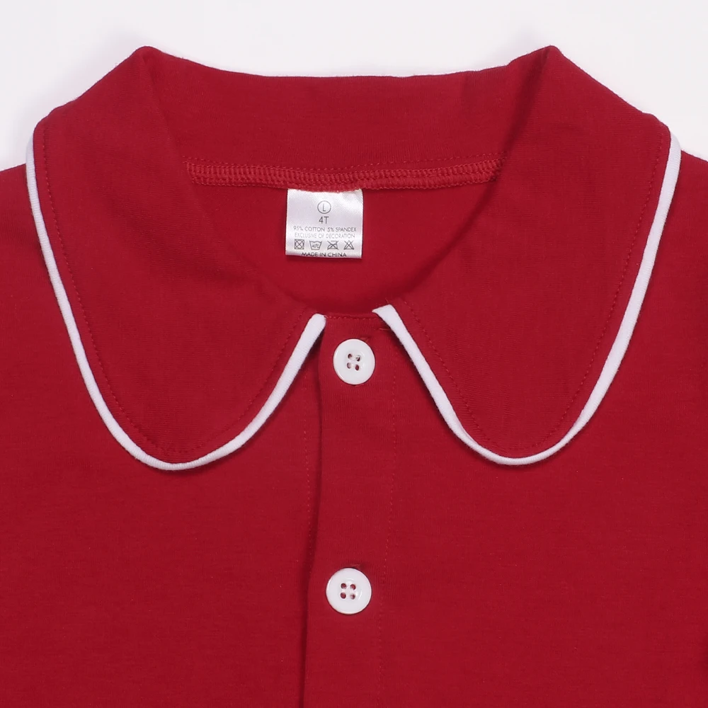 Детский хлопковый кардиган красная пижама на пуговицах осенне-зимний комплект