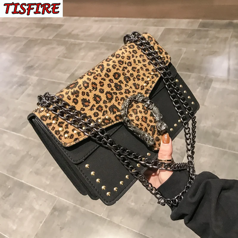 Высокое качество плюшевые leopard пакет женщины сумку для плеча роскоши сумка