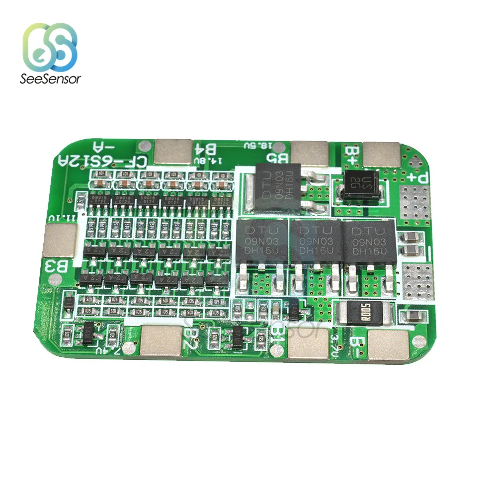 6S 15A 24V PCB плата защиты BMS для 6 модулей литий-ионных и литиевых батарей 18650 |