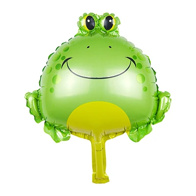 frog Lucky 10 шт./партия Мини воздушные шарики в виде животных день рождения Лев Обезьяна Зебра олень корова голова животного воздушный шар фермы очередей поставки игрушки - Цвет: frog