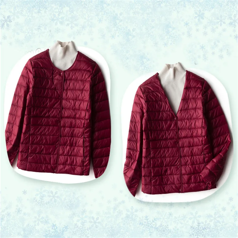 Фото Женская ультралегкая короткая пуховая куртка Sanishroly Two Wears: осенне-зимняя парка из белого утиного пуха, теплая стеганая куртка №4