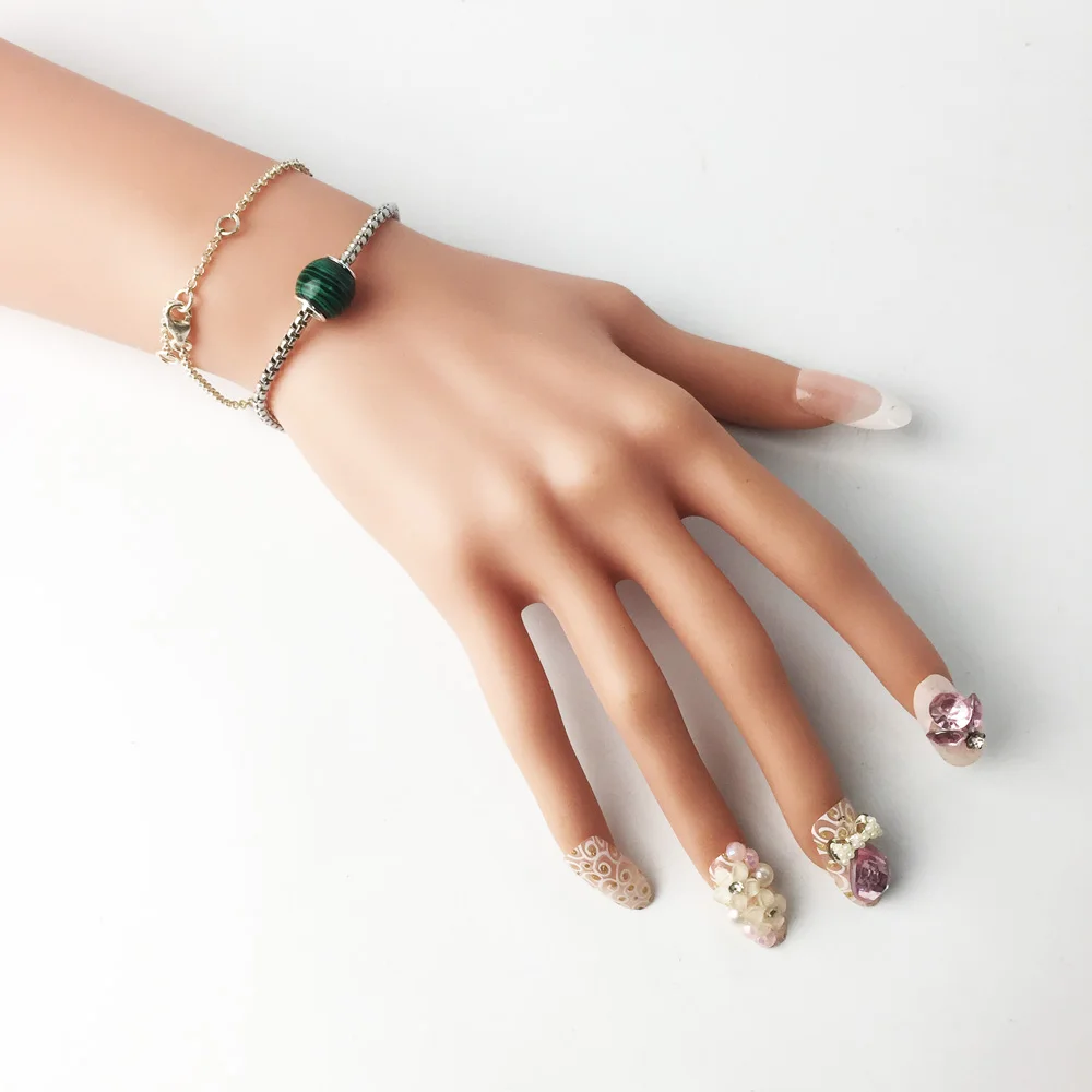 Зеленые Бусины Оберег Карма Европа 2018 Абсолютно Новый Хороший Ювелирный Украшения Подходит для Ключа Ожерелье Браслет Серьги Серебро Для Женщин Мужчин.