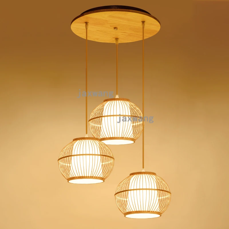 Asia Bamboo Art pendant lights Dining Room Weave kitchen hanging lamps Antique Bedroom de Lantern Rattan hanglamp light fixtures | Освещение