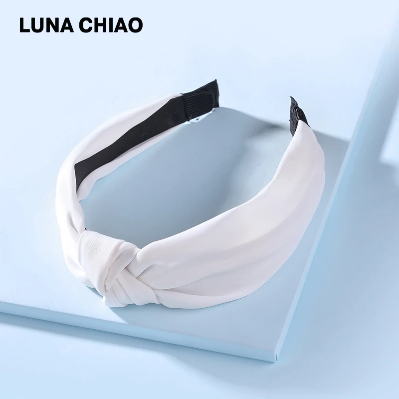 

LUNA CHIAO Fashion Jewelry Hair Accessory Solid Color Terylene Fabric Women Summer Head Band
