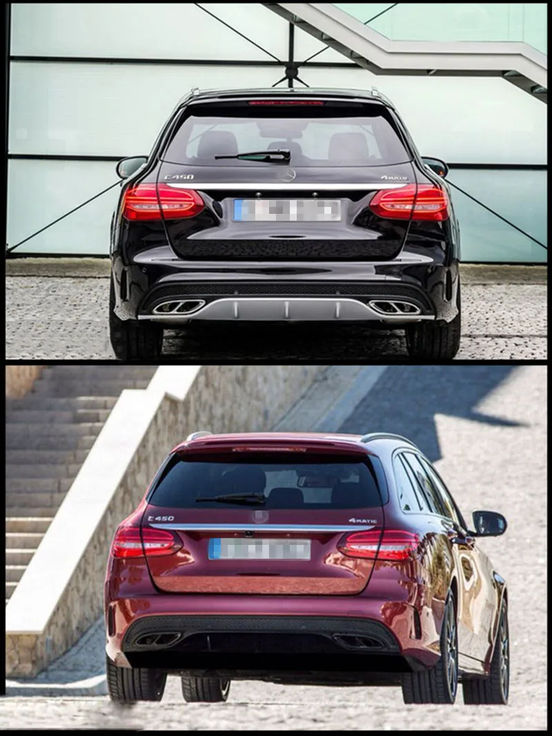 Выхлопные трубы хвостовые наконечники подходят для W205 C180/C200/C250/C300/C450 AMG трубы выхлопные наконечники/задние наконечники AMG задние губы