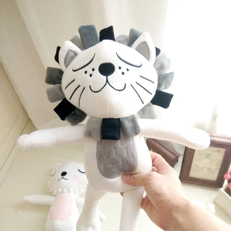 Kawaii мягкие игрушки кошка Лев скандинавский мультфильм животное кукла девушке