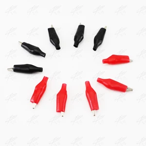 10 шт.партия 28 мм аллигаторные выводы, зажим для проверки типа крокодил для электрического кабеля перемычки