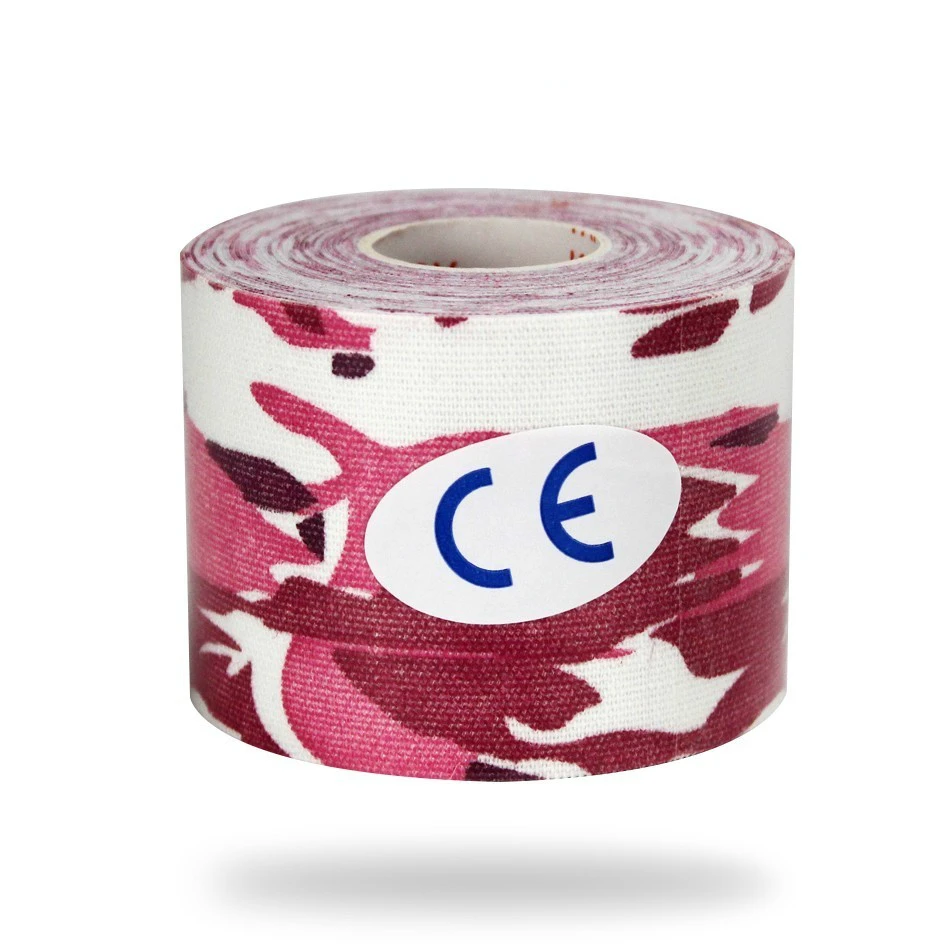 Pink Camo Стоящая 2 размера кинезиологическая лента Атлетическая восстанавливающая эластичная лента для облегчения боли в мышцах наколенники Поддержка для спортзала фитнес бандаж - Цвет: Pink Camo
