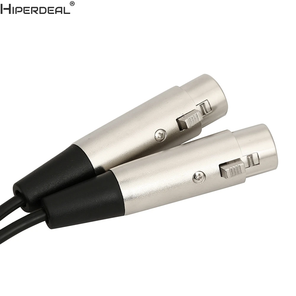 HIPERDEAL 3Pin XLR штекер двойной 2 гнездовой разъем Y разветвитель микрофонный кабель