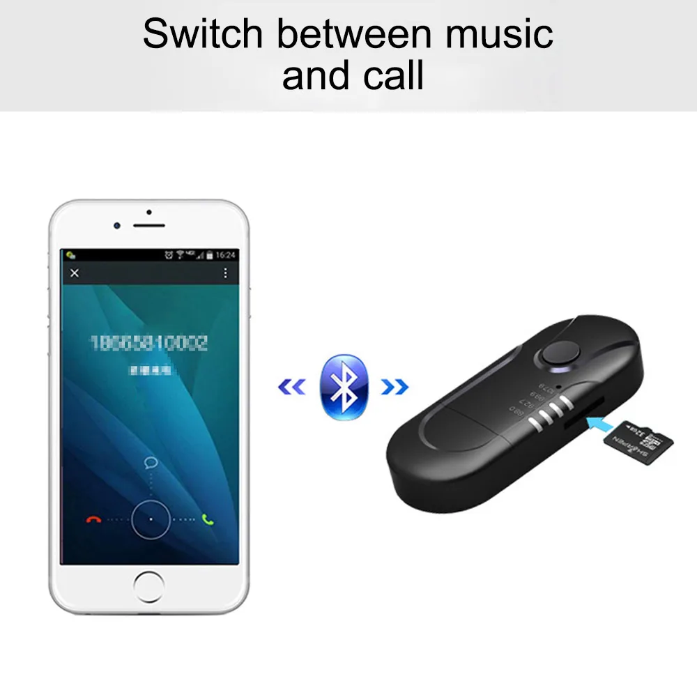 AOSHIKE FM передатчик приемник Bluetooth модулятор радио автомобильный комплект