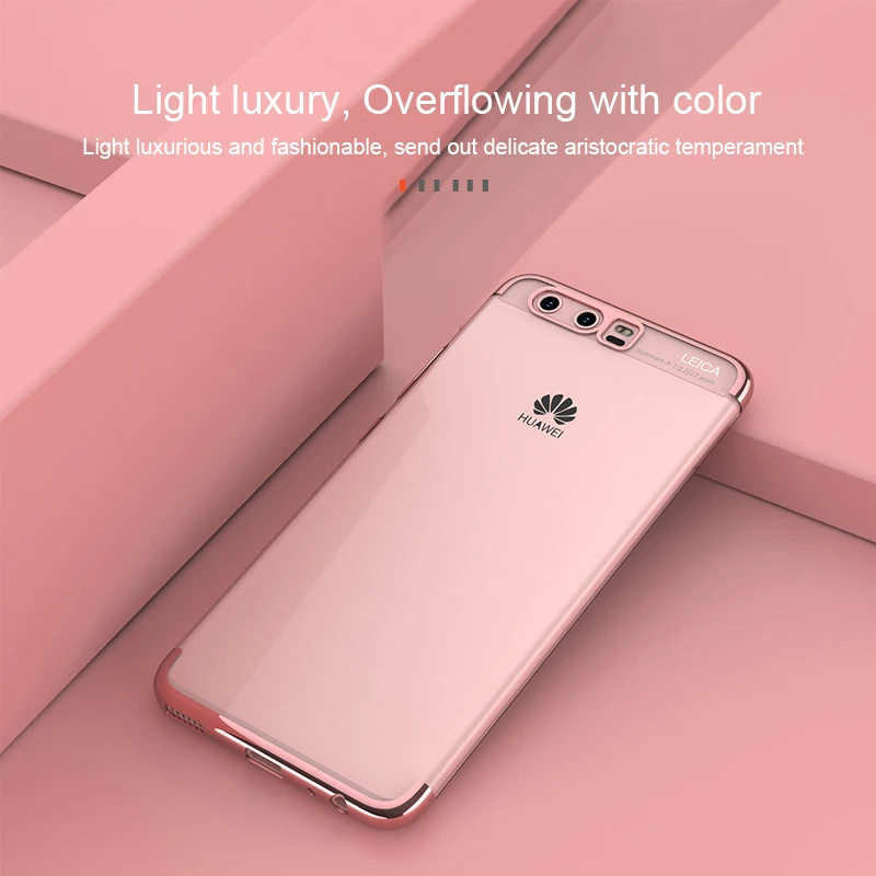 Чехлы для телефонов HUKU Huawei P10 Lite Plus роскошный позолоченный прозрачный мягкий