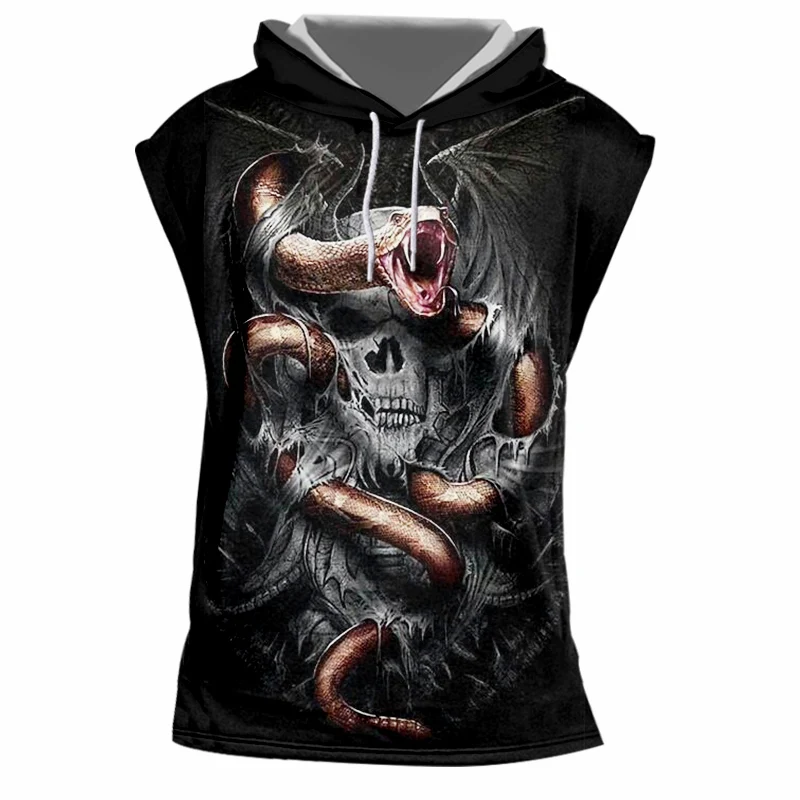 UJWI 3dfashion танки унисекс Галактика Космос танктоп змея череп Singlets человек