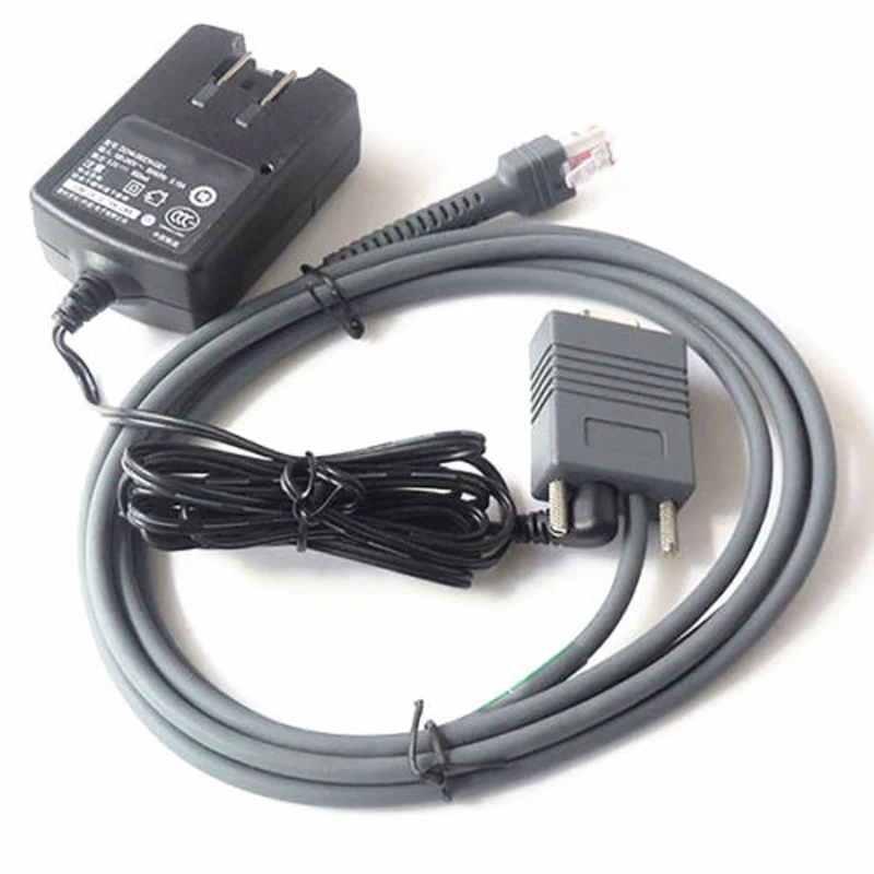 Adaptador de Alimentação Código de Barras ca para Motorola Serial Cabo & Símbolo Ls2208 Ls4208 Ds6708 Scanner Frete Grátis 6ft 2m Rs232