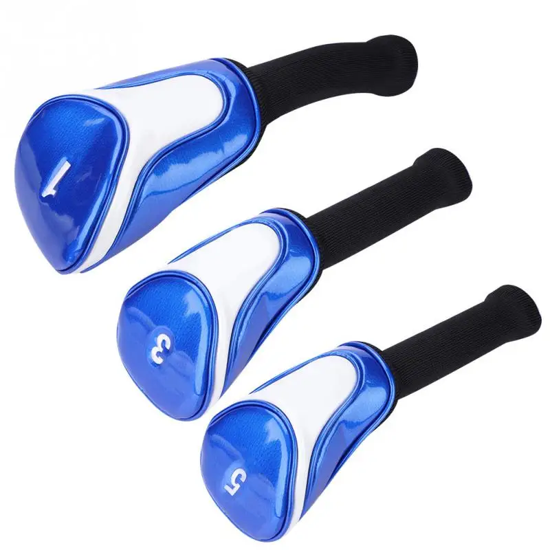 Синие ПУ и эластичные хлопковые головные уборы для клюшек прочные защитные