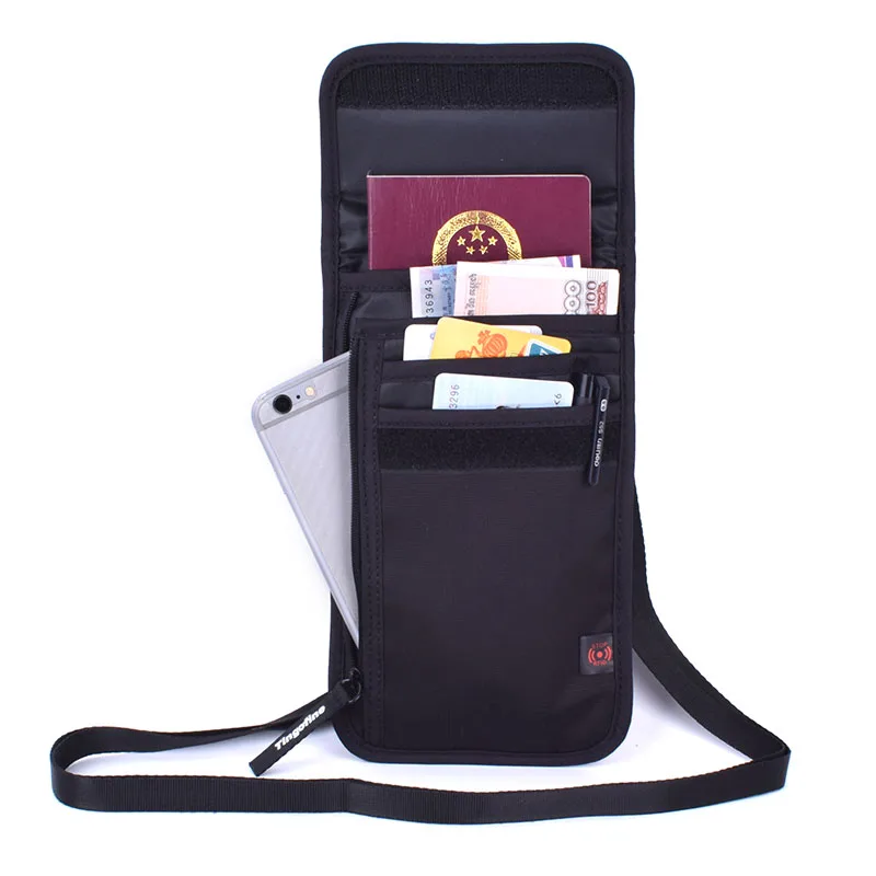 Travel Neck Ultra Slim Wallet Passport Holder RFID Blocking Hidden Money Pouch Security for Men Women Tarjetero Mujer