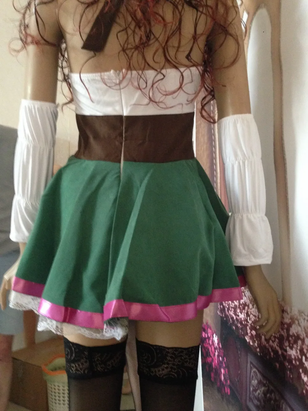 

Halloween Cosplay Free Shipping Fever Flirty Fraulein Maid Costume 3S1048 Sexy Apron Costumes For Adult