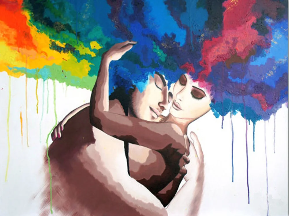 Яркая художественная живопись ручной работы высокое качество современная