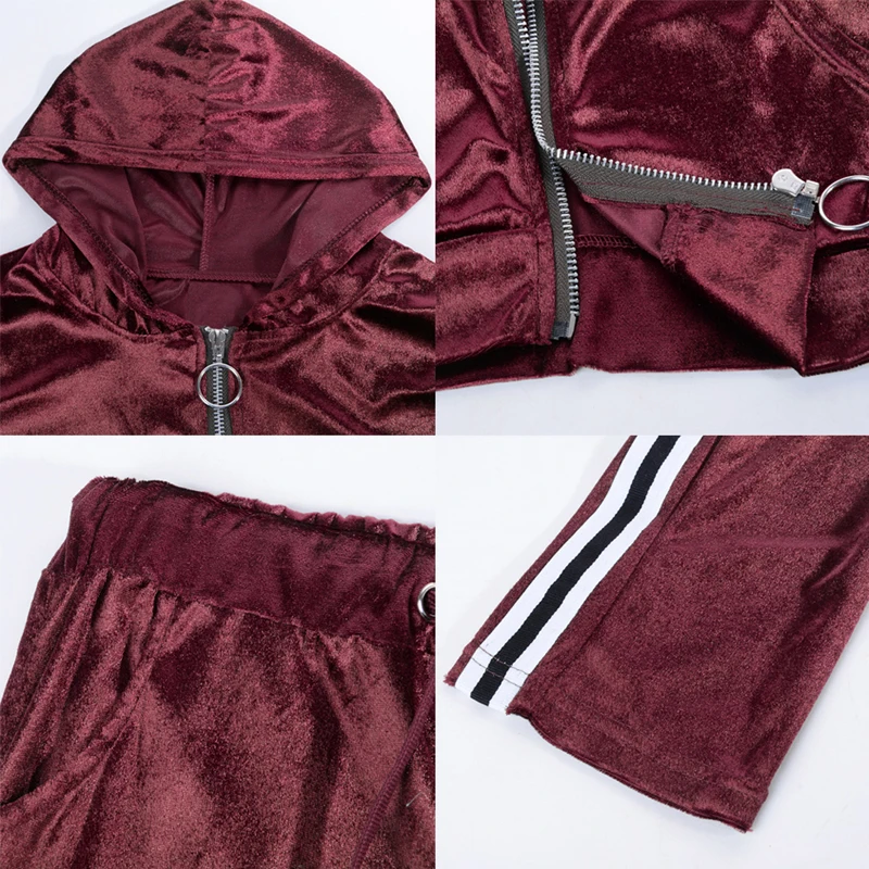 Спортивная одежда HEFLASHOR Женская осенне-зимний теплый вельветовый спортивный