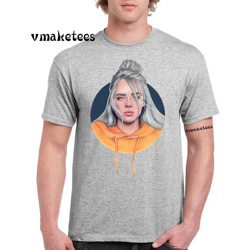 Billie Eilish модная футболка с круглым вырезом короткими рукавами летняя оверсайз для