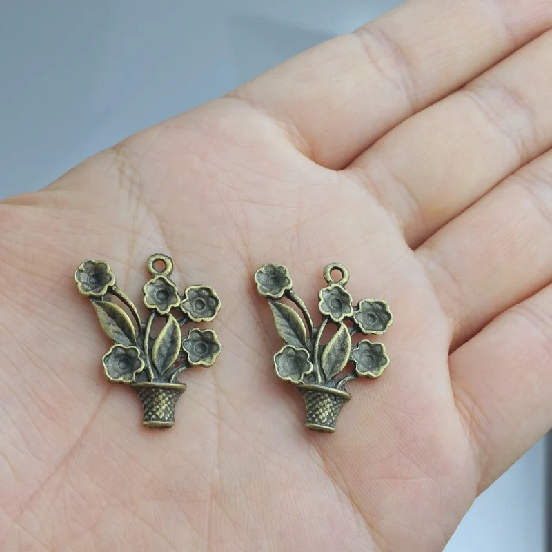

10 pieces / lot 15x36mm Alloy Lovely Findings charm pendants Antiqued bronze Necklace Bracelet accessories